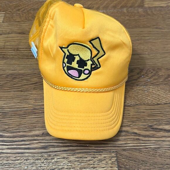 Pink Dolphin Mens Yellow After School Special Mesh Snap Back Trucker Cap - Picture 1 of 5